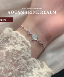 BẠC 925| Vòng tay bạc đôi S925 cao cấp Aquamarine Realm CIGNO