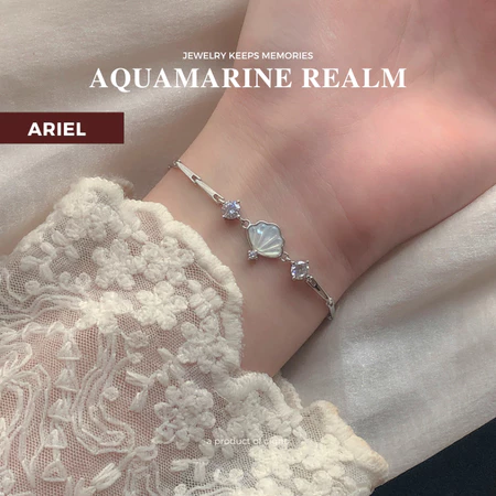 BẠC 925| Vòng tay bạc đôi S925 cao cấp Aquamarine Realm CIGNO