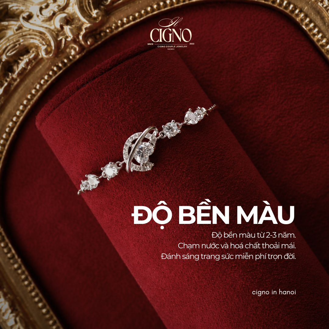 Vòng tay đá quý thiên nhiên Moissanite Bloometh Moon CIGNO - Ảnh 3