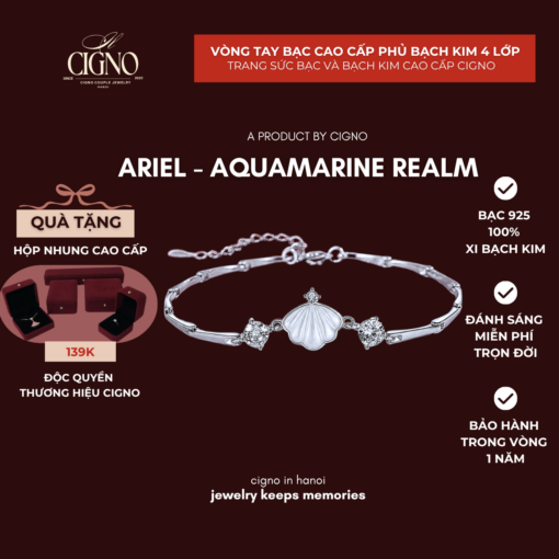 Vòng tay Ariel - Aquamarime Realm Collection by CIGNO