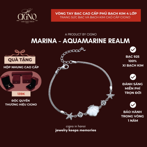 Vòng tay Marina - Aquamarine Realm Collection CIGNO
