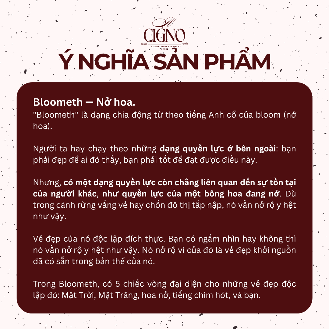 Vòng tay đá quý thiên nhiên Moissanite Bloometh Moon CIGNO - Ảnh 6