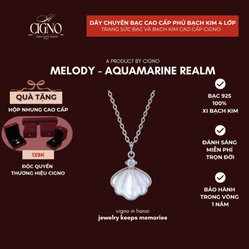 Dây chuyền Melody - Aquamarine Realm Collection CIGNO