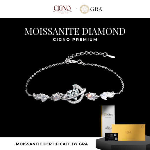 Vòng tay đá quý thiên nhiên Moissanite Bloometh Moon CIGNO