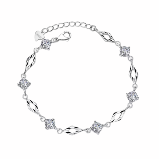 Vòng tay nữ Bạc 925 phủ Bạch kim cao cấp The Thorns CIGNO