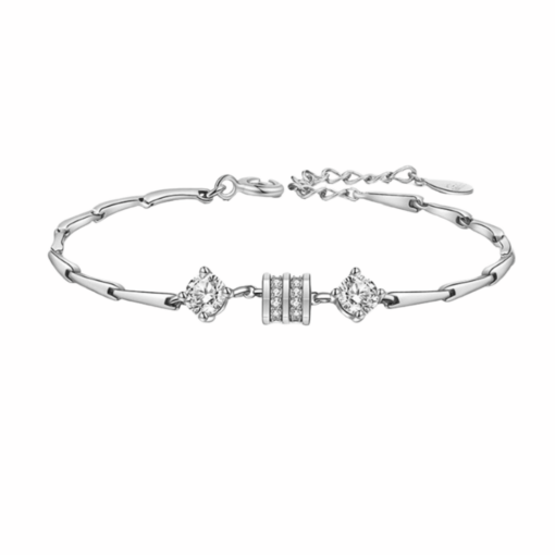 Vòng tay Bạc 925 phủ Bạch kim cao cấp Bloometh Me CIGNO