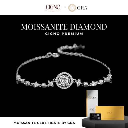 Vòng tay đá quý thiên nhiên Moissanite Bloometh Sun CIGNO