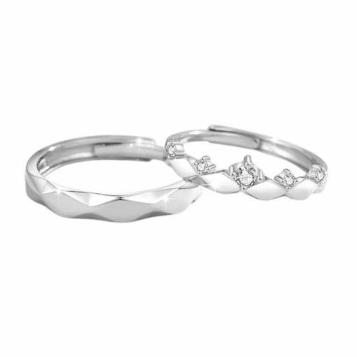 Nhẫn đôi Bạc 925 phủ Bạch kim cao cấp Ivory Garden CIGNO