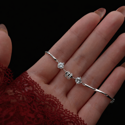 Alternative view of Vòng tay Bạc 925 phủ Bạch kim cao cấp Bloometh Me CIGNO