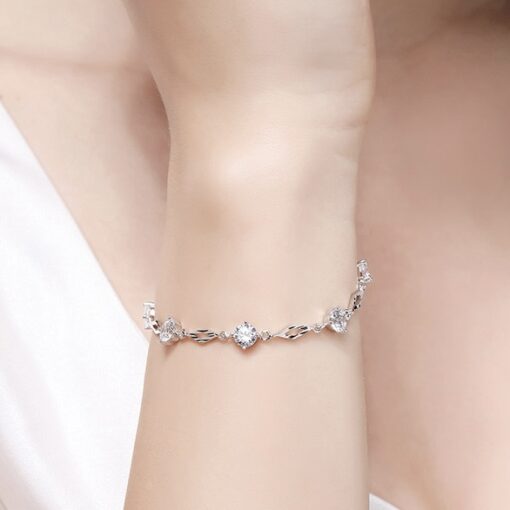 Alternative view of Vòng tay nữ Bạc 925 phủ Bạch kim cao cấp The Thorns CIGNO