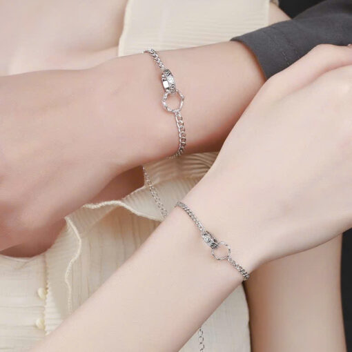 Alternative view of Vòng tay đôi Bạc 925 phủ bạch kim cao cấp Infinity CIGNO