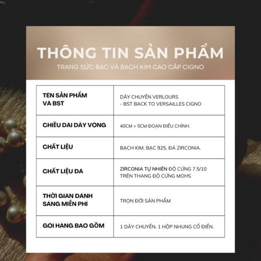 Alternative view of BST Back to Versailles - Dây chuyền Velours CIGNO
