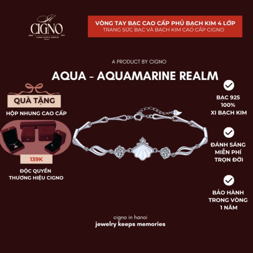 Vòng tay Aqua - Aquamarime Realm Collection by CIGNO