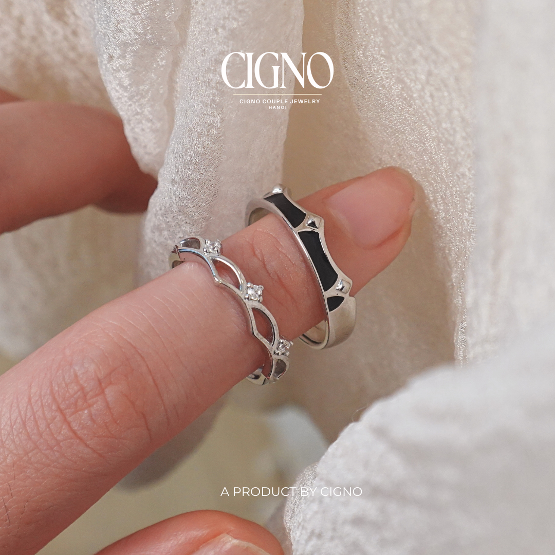 BST Eternal Promise - Nhẫn đôi Bạc 925 phủ Bạch kim cao cấp Endless CIGNO - Ảnh 6