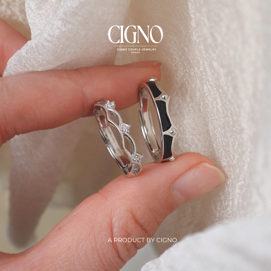 BST Eternal Promise - Nhẫn đôi Bạc 925 phủ Bạch kim cao cấp Endless CIGNO - Ảnh 8