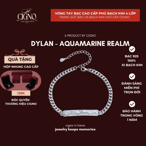 Vòng tay Dylan - Aquamarine Realm Collection CIGNO