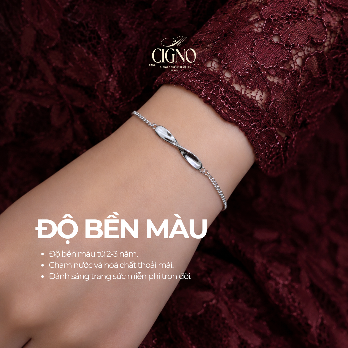 Vòng tay đôi Bạc 925 phủ Bạch kim cao cấp Ouroborus CIGNO - Ảnh 5