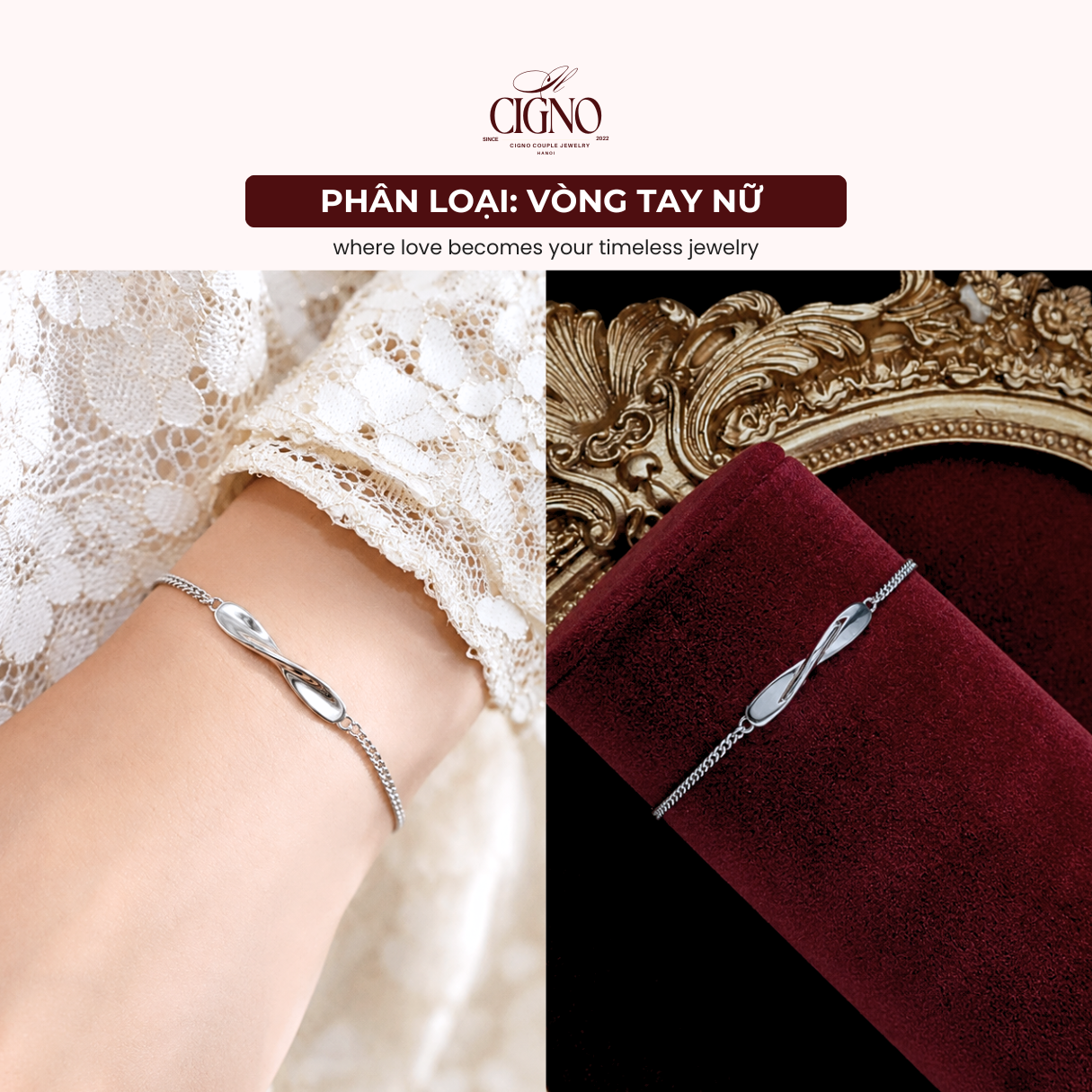 Vòng tay đôi Bạc 925 phủ Bạch kim cao cấp Ouroborus CIGNO - Ảnh 6