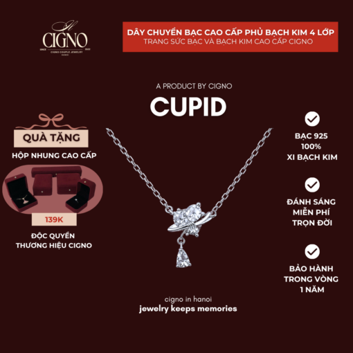 CIGNO - Dây chuyền Bạch kim & Bạc 925 CUPID CIGNO - BST Where Cupid Found Me