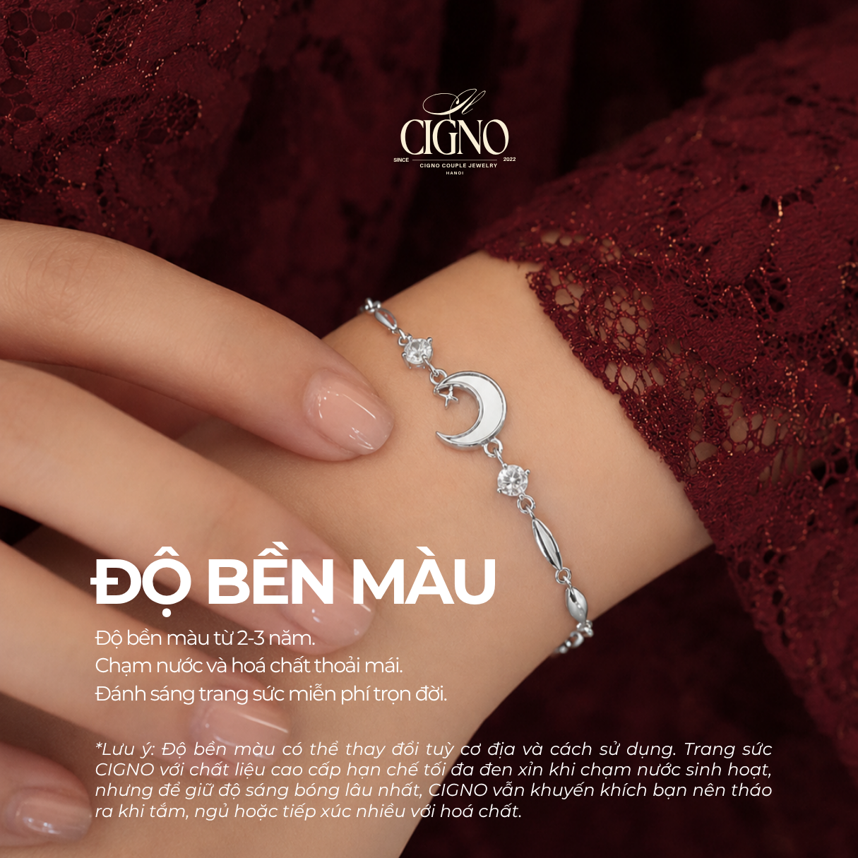 Vòng tay đôi Bạc 925 phủ Bạch kim cao cấp Is-Ra-El CIGNO - Lunaris Vale Version - Ảnh 3