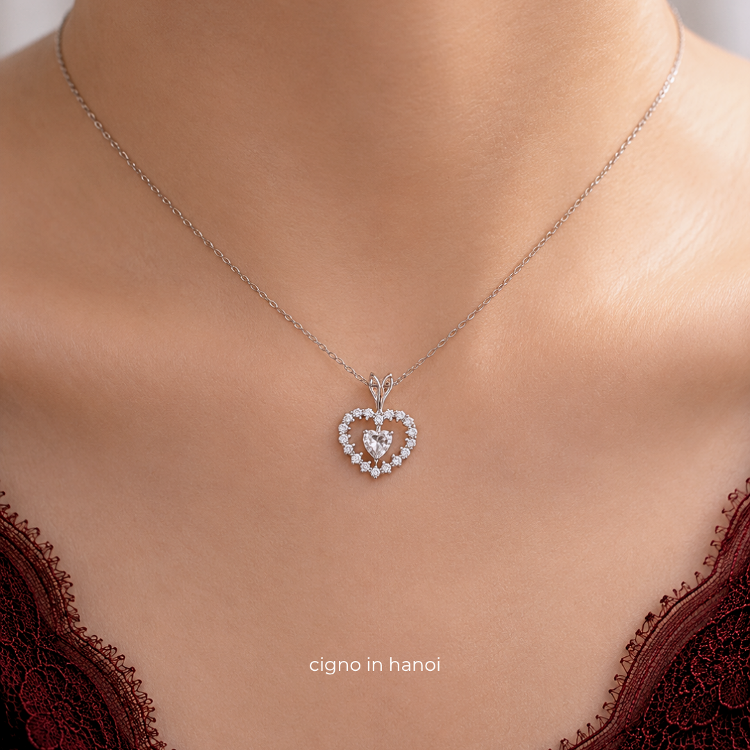 CIGNO – Dây chuyền Bạch kim & Bạc 925 Everblush CIGNO - Ảnh 4
