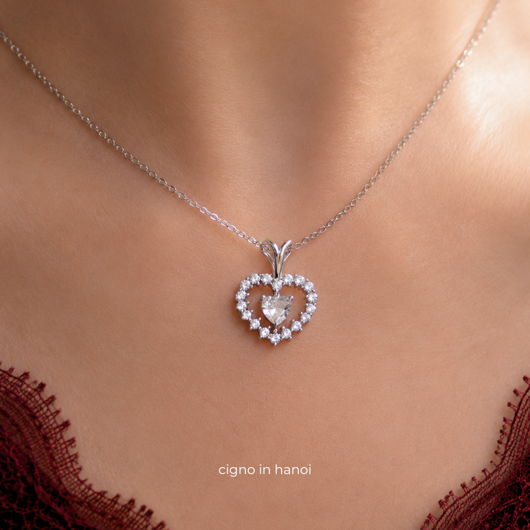 CIGNO – Dây chuyền Bạch kim & Bạc 925 Everblush CIGNO - Ảnh 5