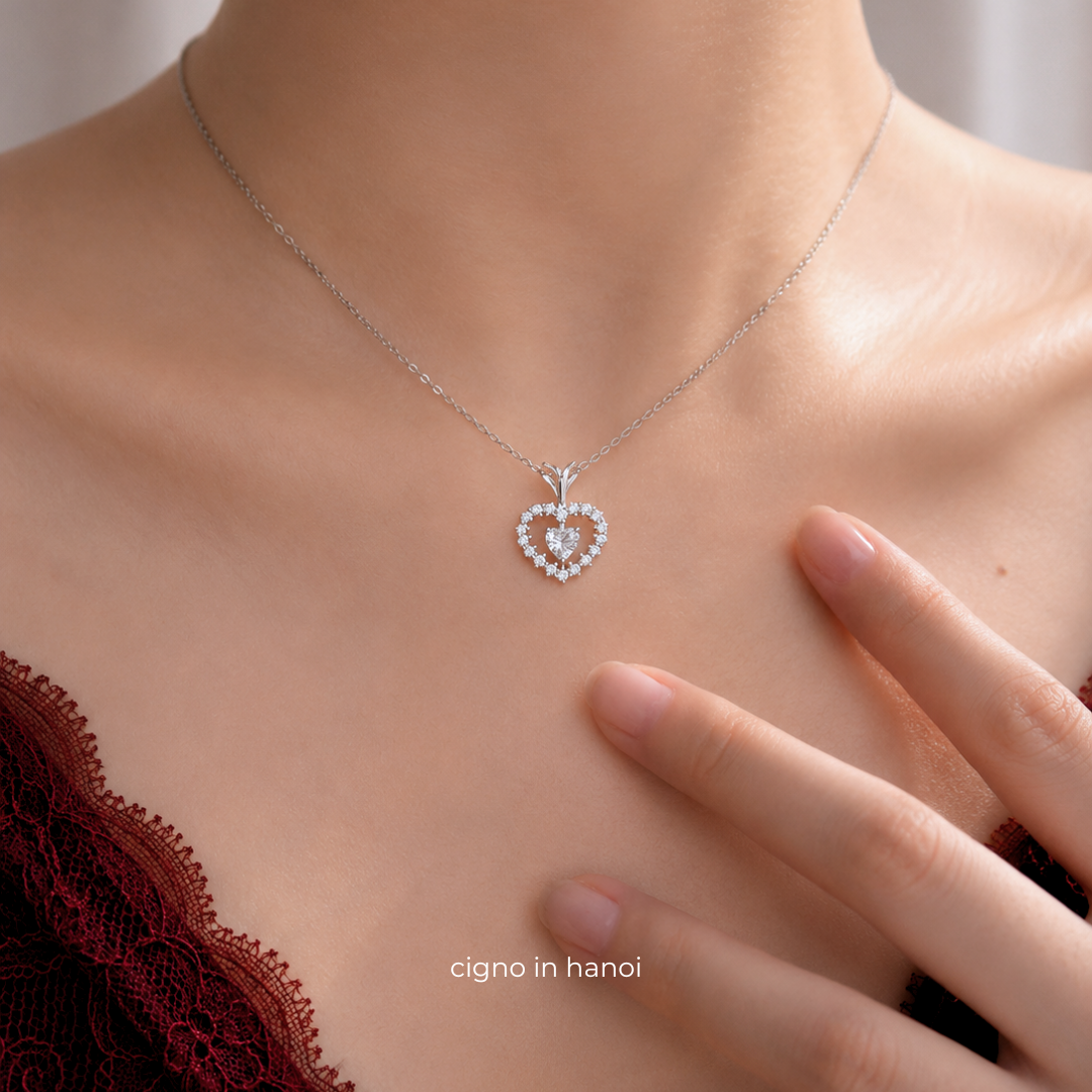 CIGNO – Dây chuyền Bạch kim & Bạc 925 Everblush CIGNO - Ảnh 7