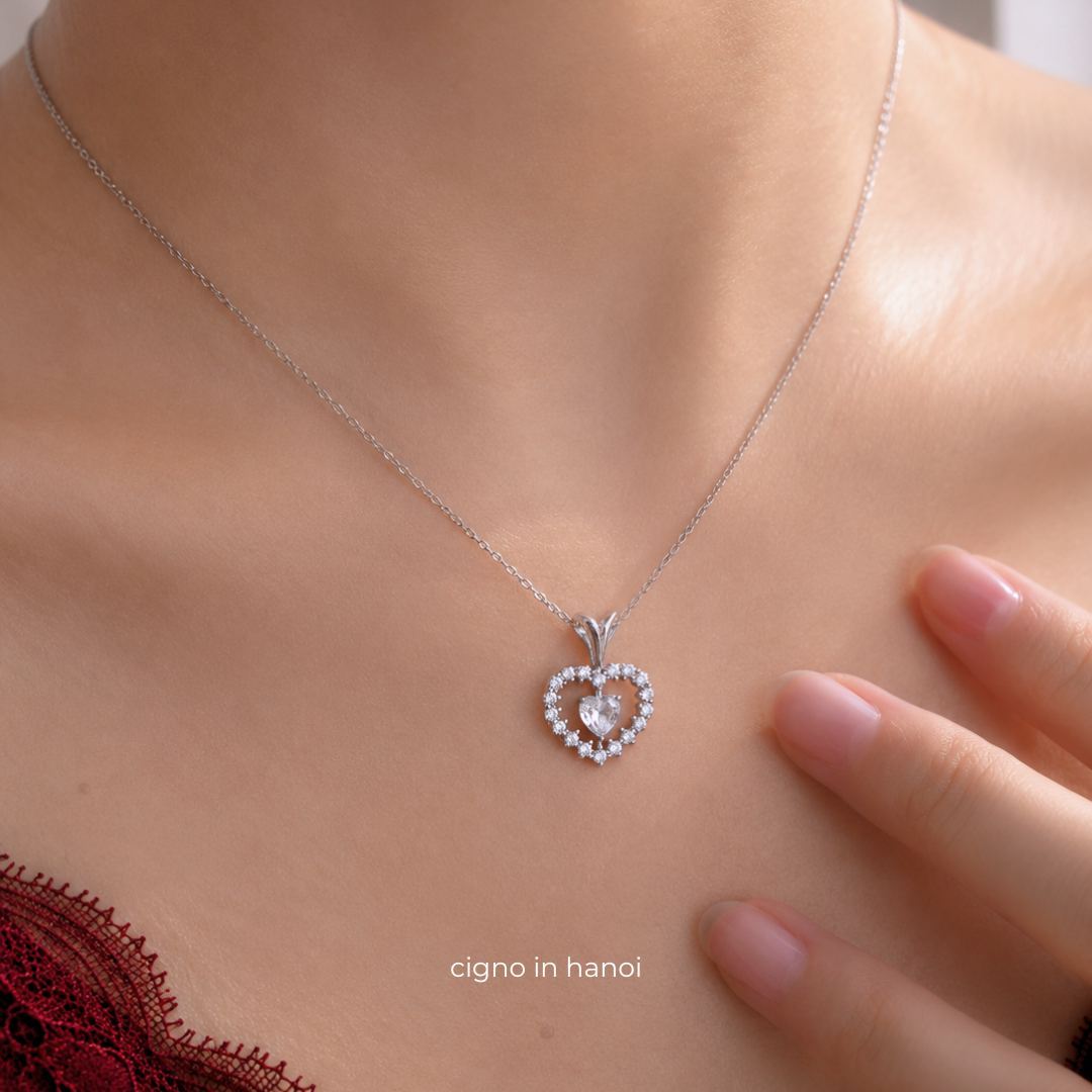 CIGNO – Dây chuyền Bạch kim & Bạc 925 Everblush CIGNO - Ảnh 8