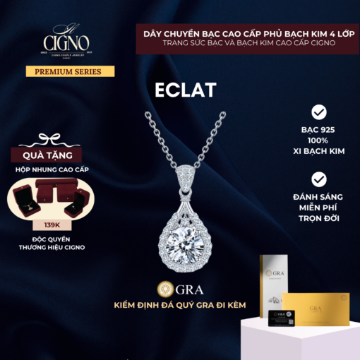 CIGNO – Dây chuyền Bạch kim & Bạc 925 Eclat CIGNO – BST Back to Versailles.