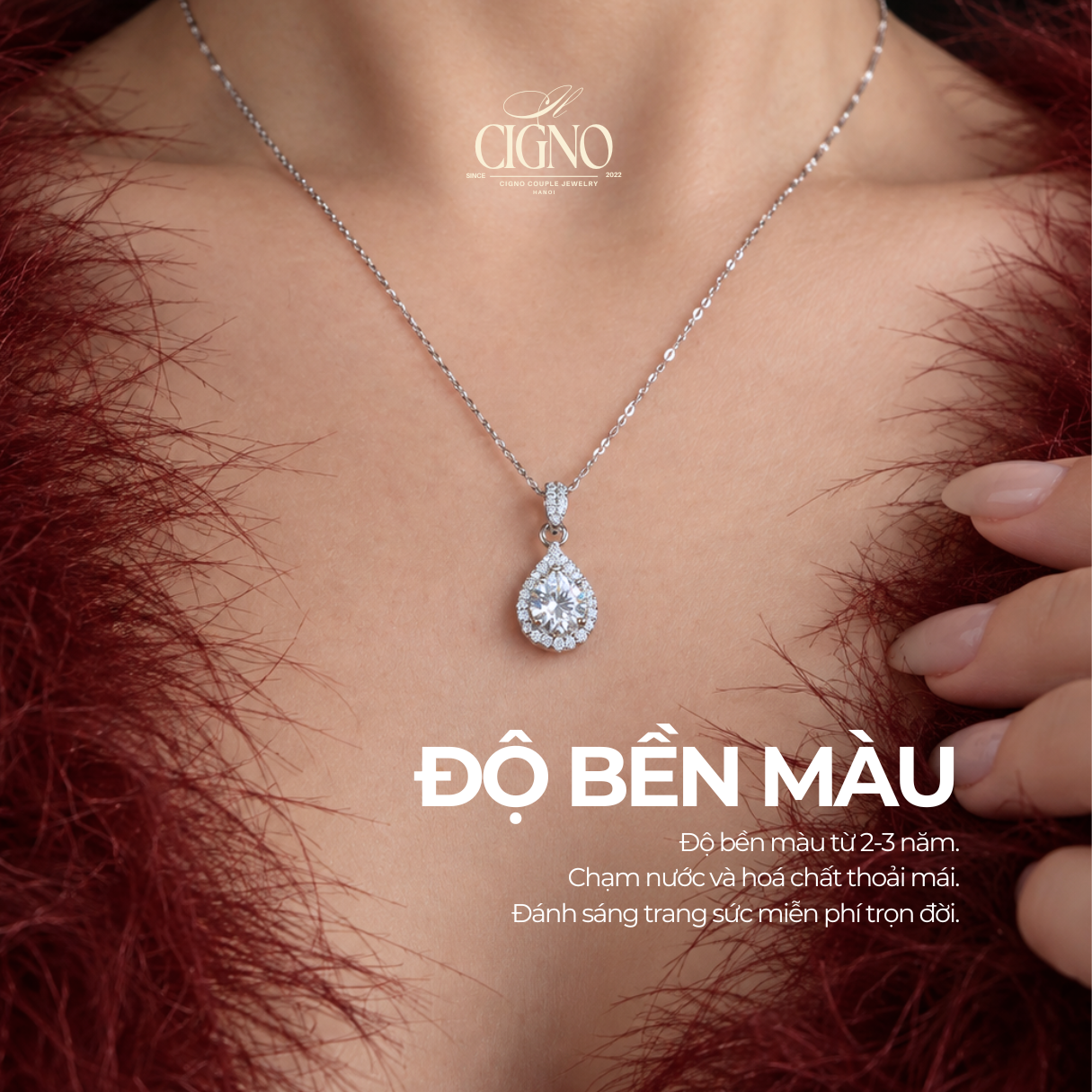 CIGNO – Dây chuyền Bạch kim & Bạc 925 Eclat CIGNO – BST Back to Versailles. - Ảnh 3