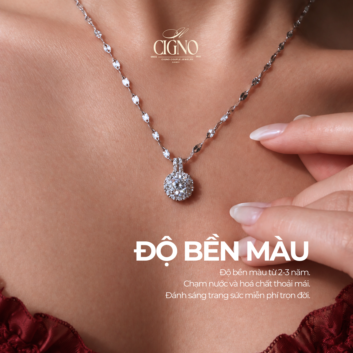 CIGNO – Dây chuyền Bạch kim & Bạc 925 Gallerie CIGNO – BST Back to Versailles. - Ảnh 4