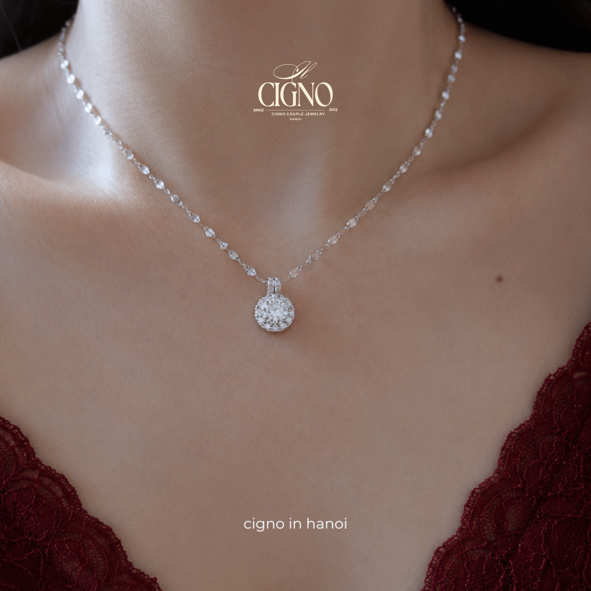 CIGNO – Dây chuyền Bạch kim & Bạc 925 Gallerie CIGNO – BST Back to Versailles. - Ảnh 7