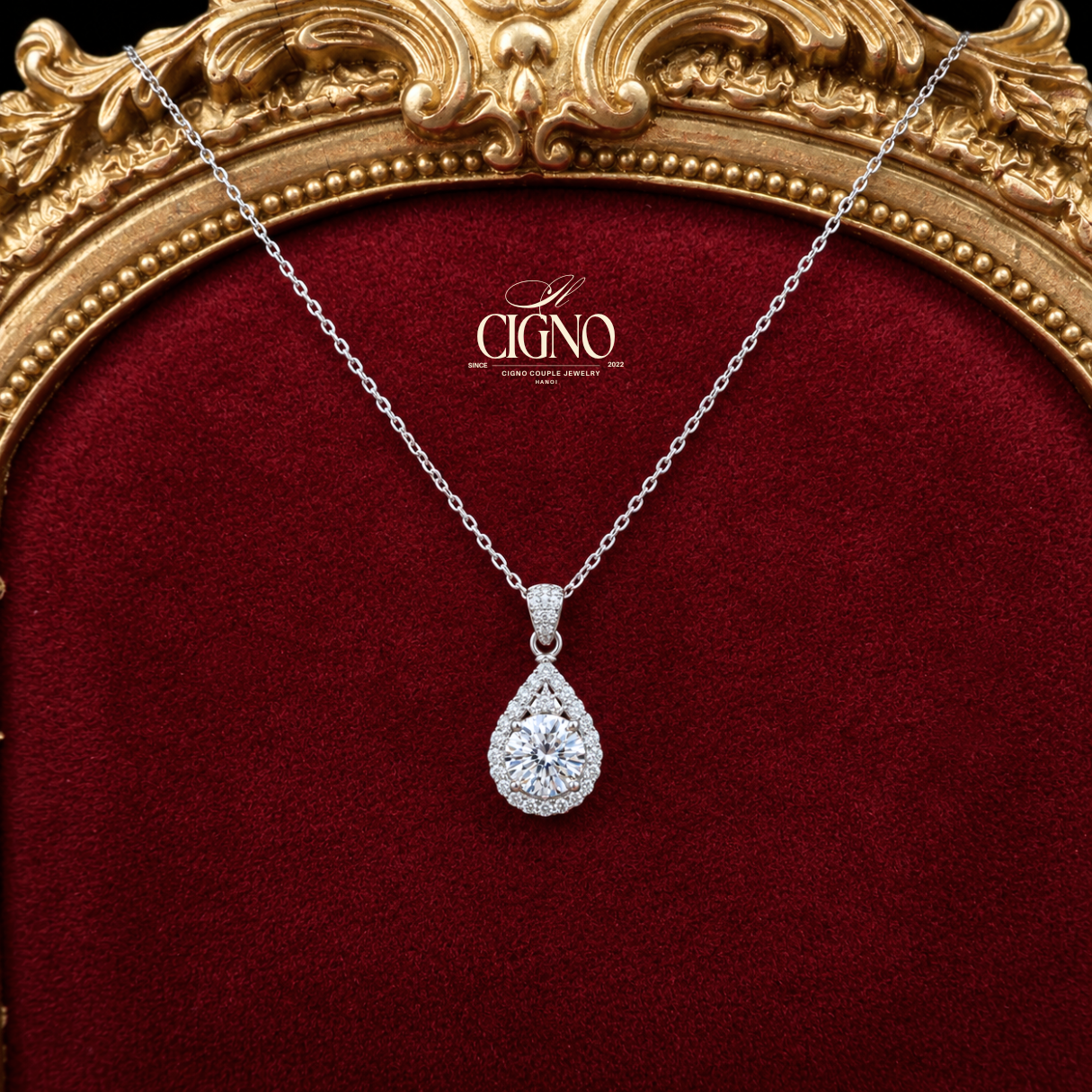 CIGNO – Dây chuyền Bạch kim & Bạc 925 Eclat CIGNO – BST Back to Versailles. - Ảnh 4