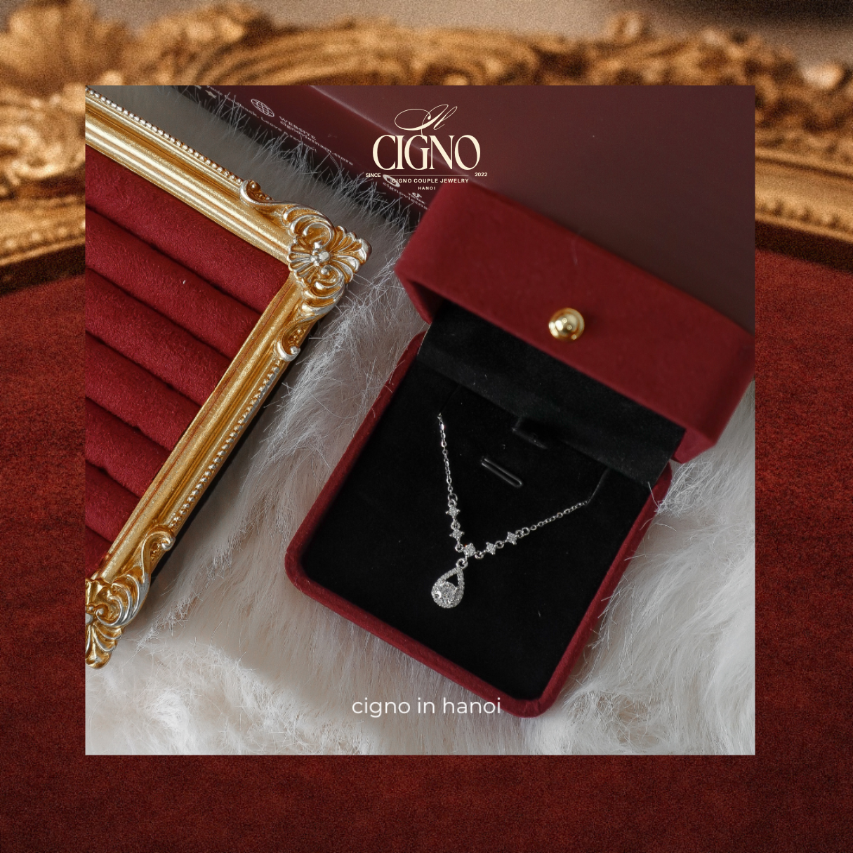 CIGNO – Dây chuyền Bạch kim & Bạc 925 Margaux CIGNO – BST Back to Versailles. - Ảnh 9