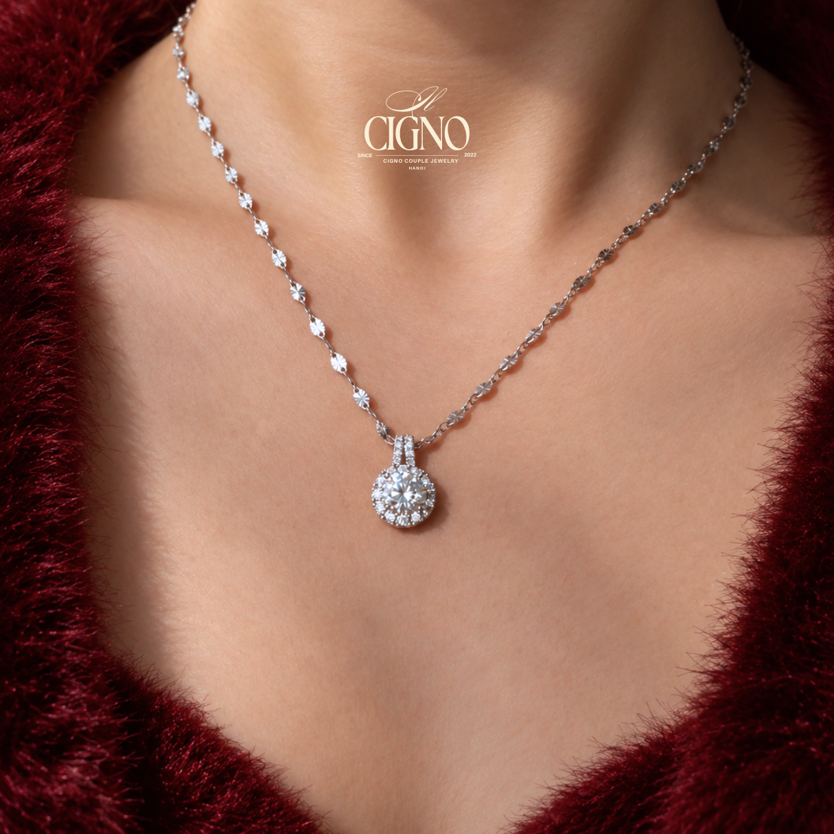 CIGNO – Dây chuyền Bạch kim & Bạc 925 Gallerie CIGNO – BST Back to Versailles. - Ảnh 6