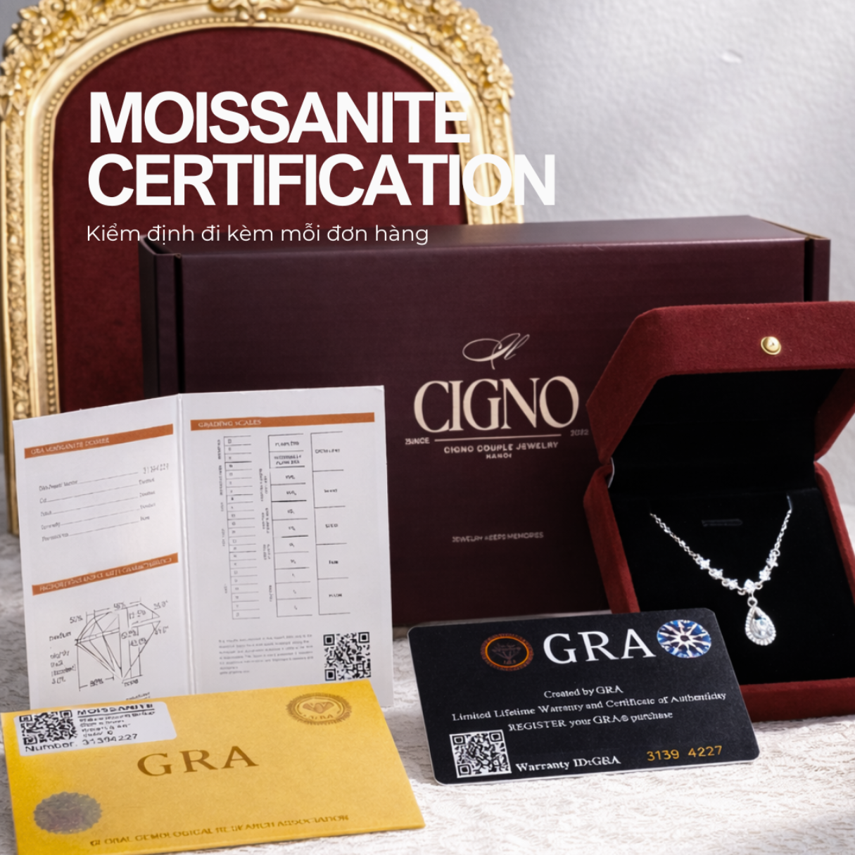 CIGNO – Dây chuyền Bạch kim & Bạc 925 Gallerie CIGNO – BST Back to Versailles. - Ảnh 10