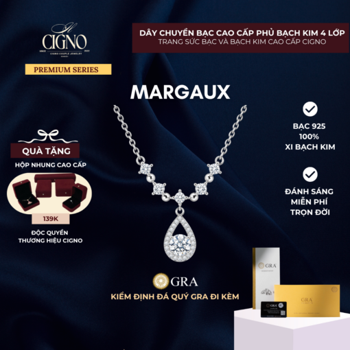 CIGNO – Dây chuyền Bạch kim & Bạc 925 Margaux CIGNO – BST Back to Versailles.