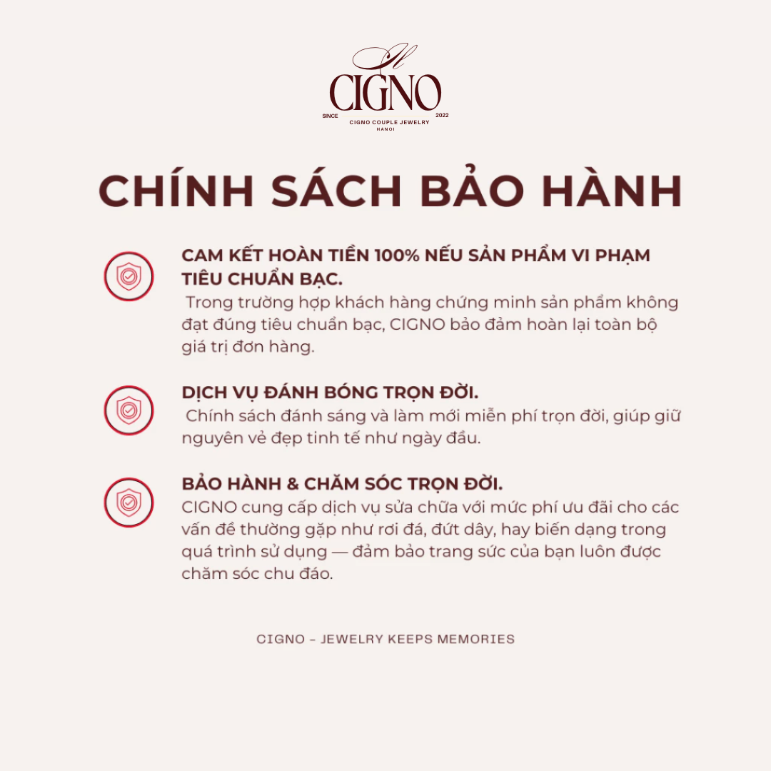 |BẠC 925| Nhẫn đôi Bạc 925 phủ Bạch kim cao cấp Redamancy Golden CIGNO - Ảnh 11