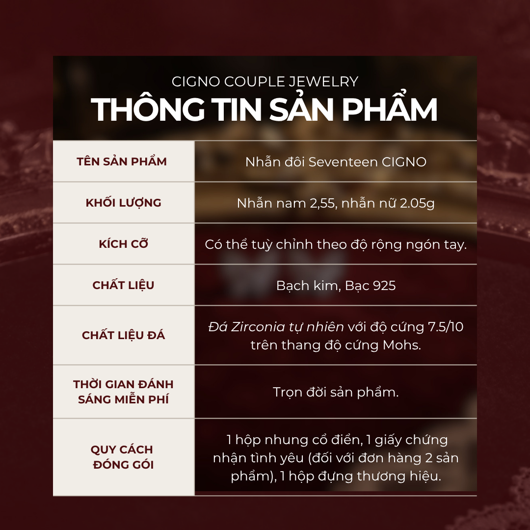 Nhẫn đôi Bạc 925 phủ Bạch kim cao cấp QUERENCIA CIGNO - Ảnh 3