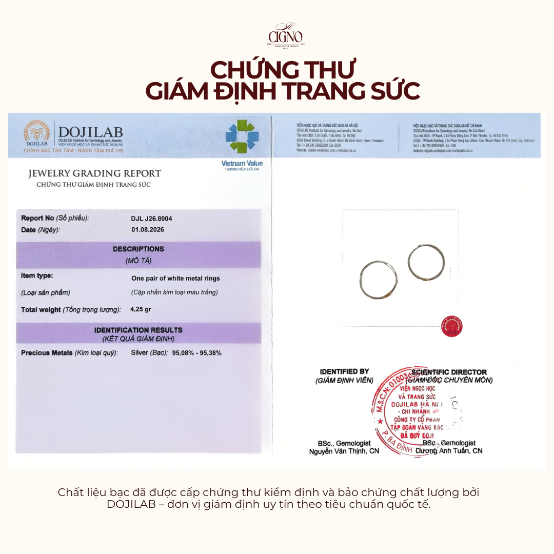 |BẠC 925| Nhẫn đôi Bạc 925 phủ Bạch kim cao cấp Redamancy Golden CIGNO - Ảnh 9