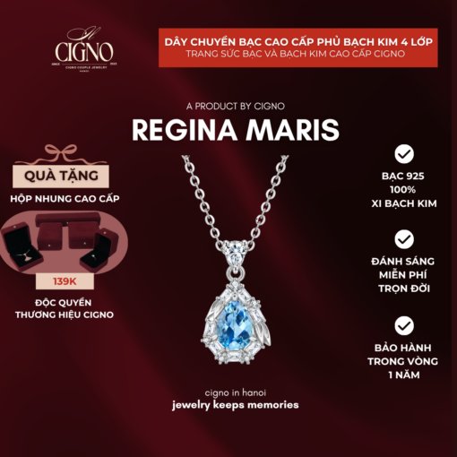 Dây chuyền Bạch kim & Bạc 925 Regina Maris CIGNO