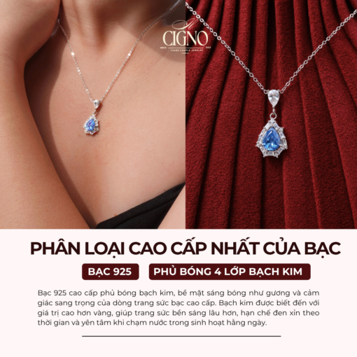Alternative view of Dây chuyền Bạch kim & Bạc 925 Regina Maris CIGNO