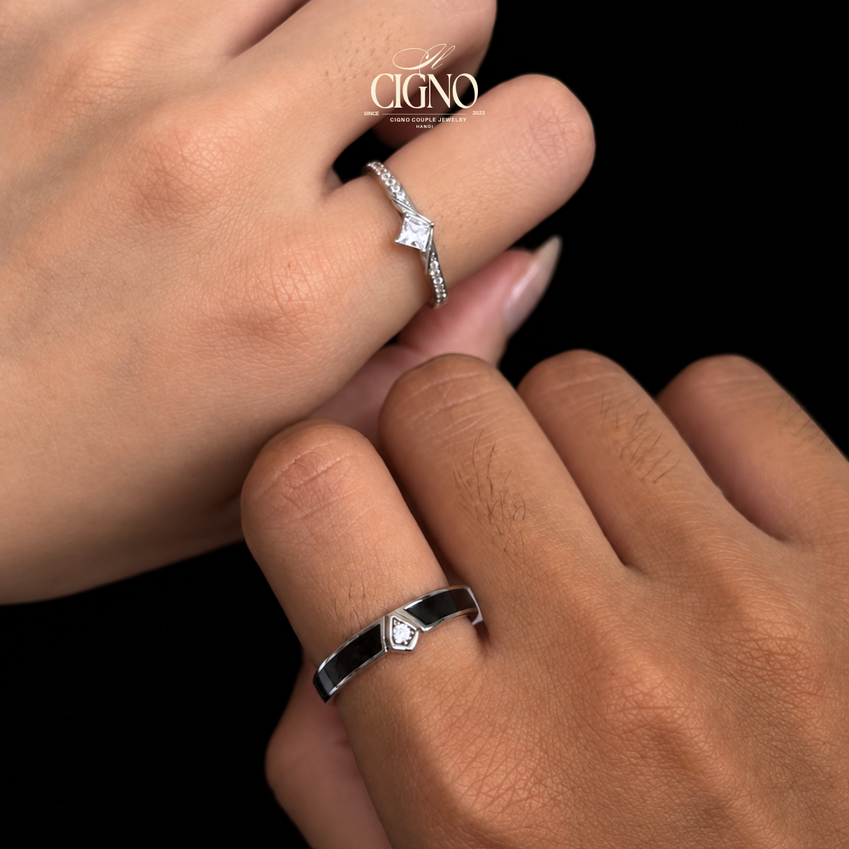 Nhẫn đôi Bạc 925 phủ Bạch kim cao cấp Boundless – Eternal Promise Collection by CIGNO - Ảnh 4