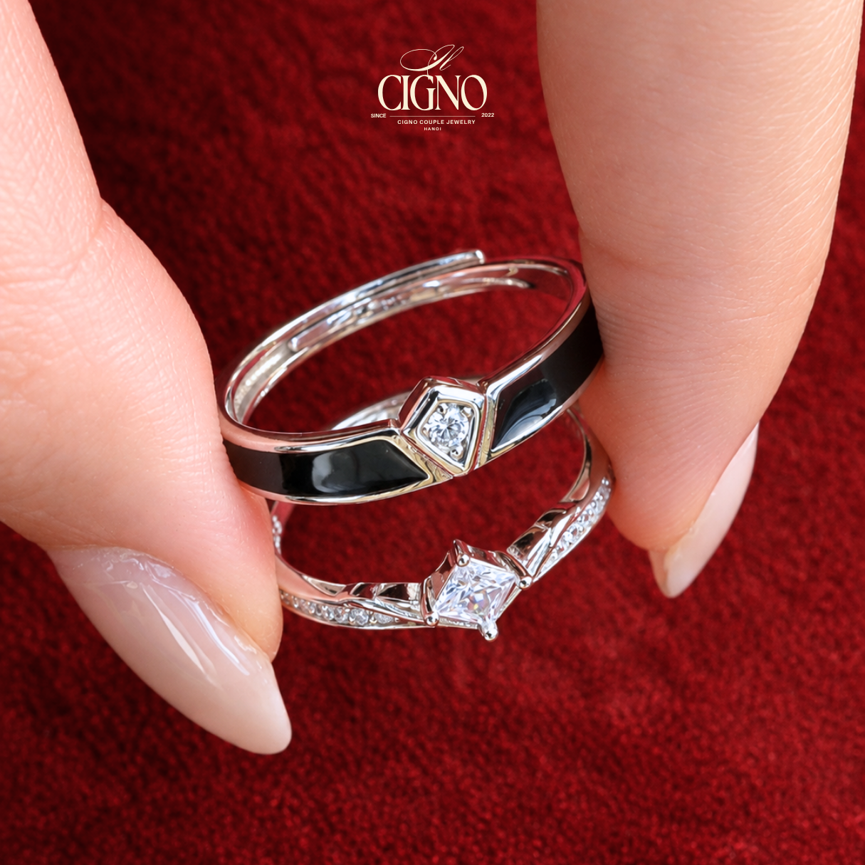 Nhẫn đôi Bạc 925 phủ Bạch kim cao cấp Boundless – Eternal Promise Collection by CIGNO - Ảnh 7
