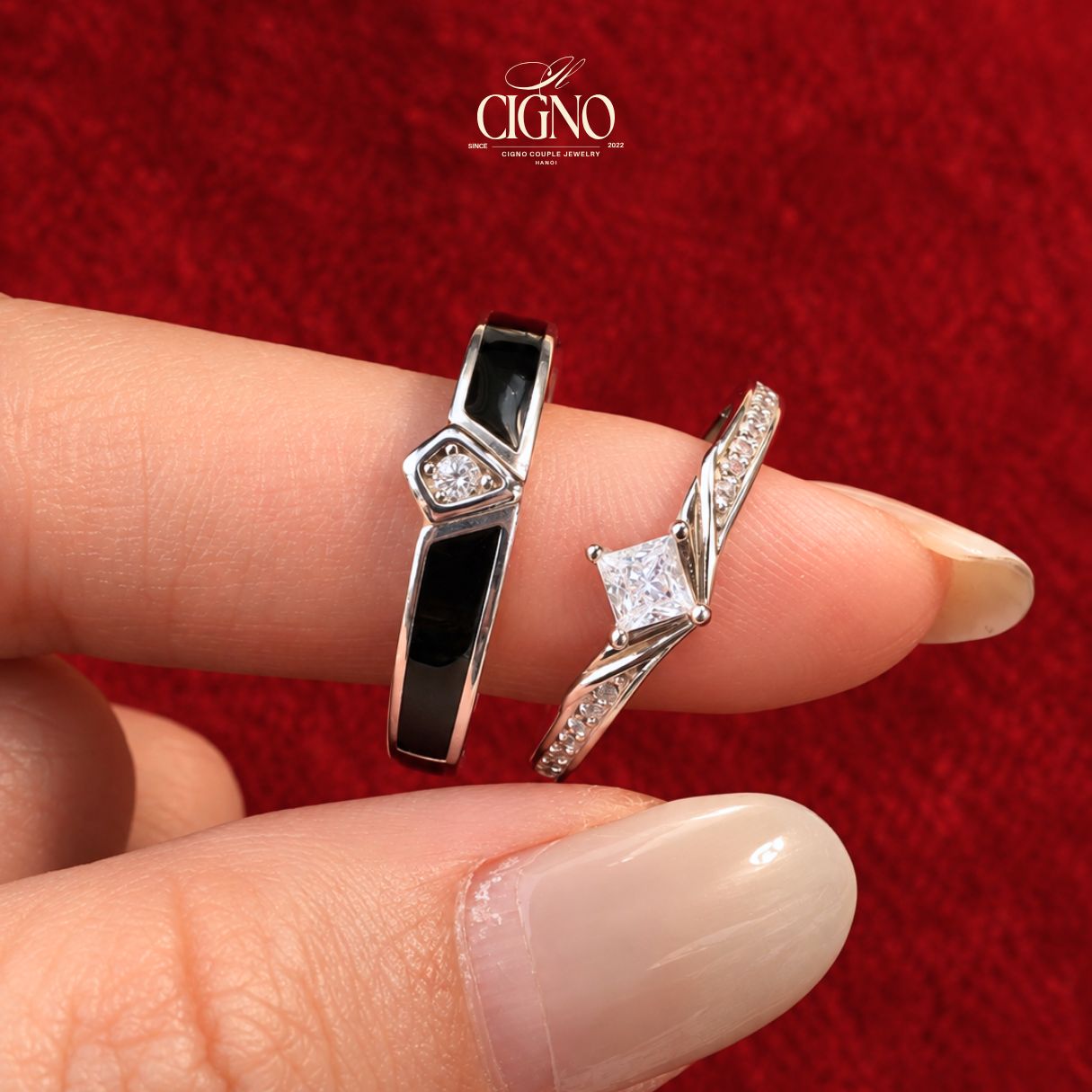 Nhẫn đôi Bạc 925 phủ Bạch kim cao cấp Boundless – Eternal Promise Collection by CIGNO - Ảnh 6